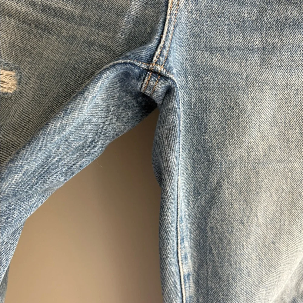 Distressed Blue Women's Mom Jeans From Garage - Picture 4 of 5